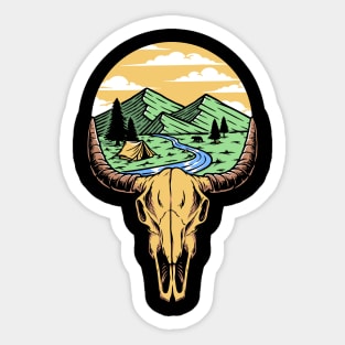 Wild Journey Retro Design Sticker